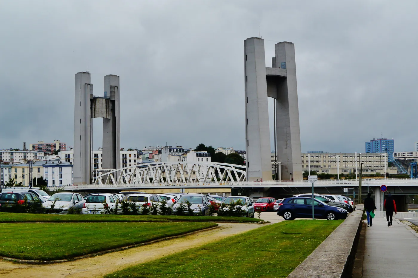 Le pont de Recouvrance au-dessus de la Penfeld, à Brest