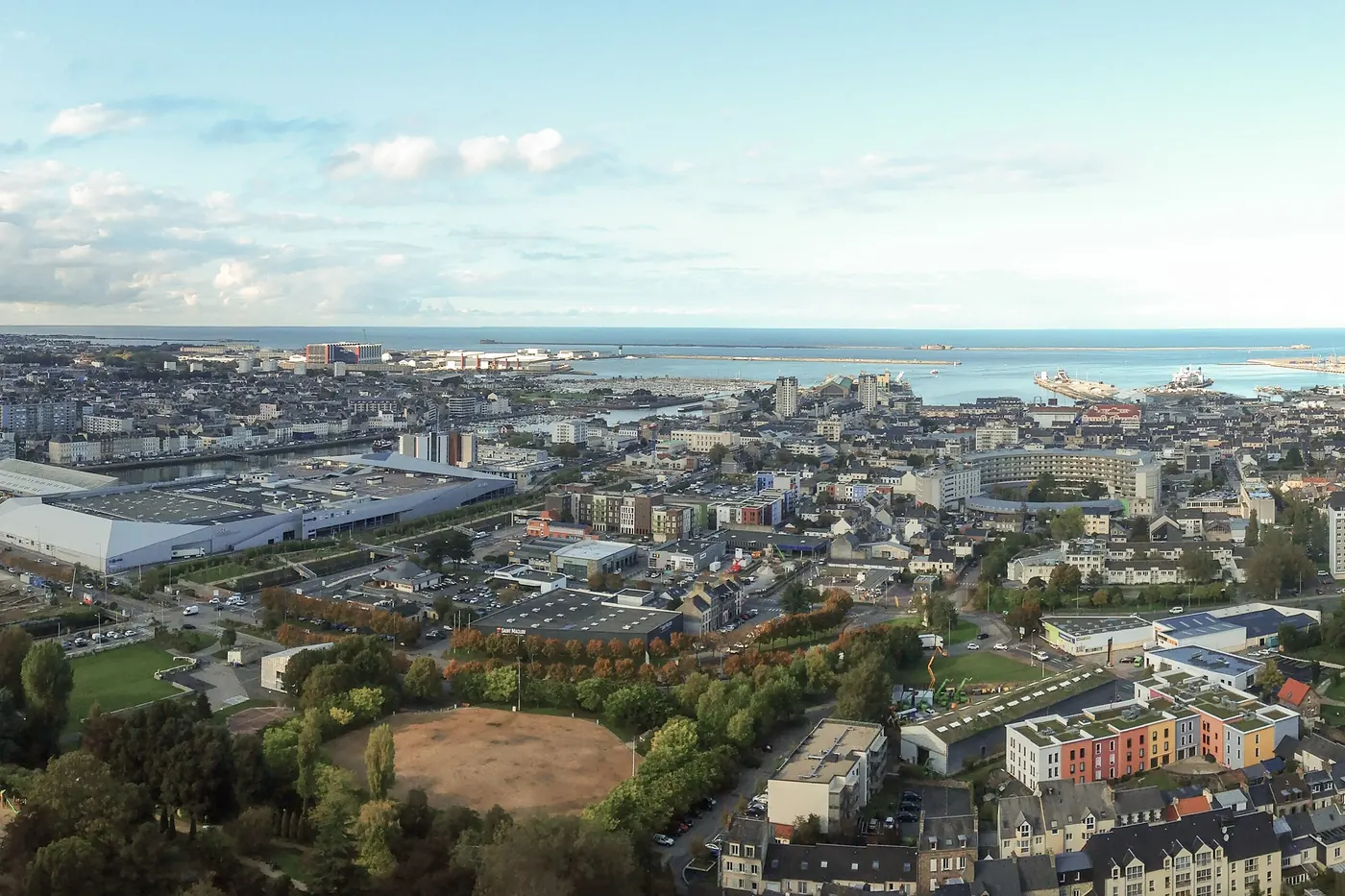 Cherbourg-en-Cotentin et sa rade vus depuis les hauteurs
